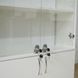 Косметологическая витрина с тумбой и стеклянной дверцей 175&times;75&times;25 см, белая, с замками ЛДСП + стекло 20120 біла + підсвітка фото 2