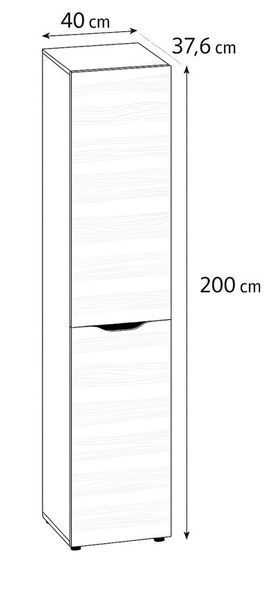 Шкаф-пенал Аякс 400 Мастер Форм (40&times;37,6&times;200 см) &mdash; компактный шкаф с полками белый 32750 фото