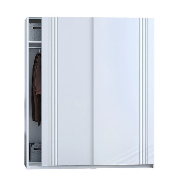 Современный шкаф-купе с фасадами МДФ Портленд K-852 фурнитура Hettich (150 &times; 200 &times; 52 см) 1140 фото