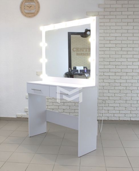Робоче місце візажиста MARKSON M612 EMILY завширшки 110 см з підсвіткою, білий М612 емили фото