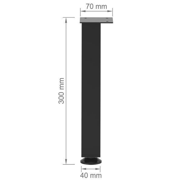 Ножка регулируемая из металла H=300mm, Стальная профильная труба: 40x40x1,2mm 1208 фото