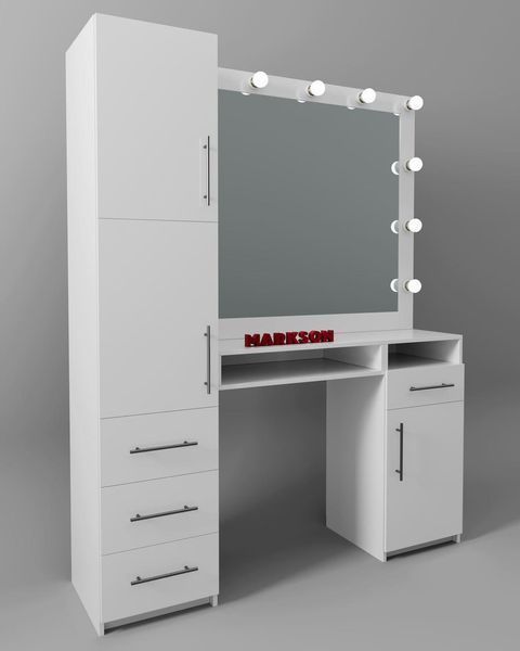 Рабочее место парикмахера М402 "Феникс" для салона красоты белое М402 фото
