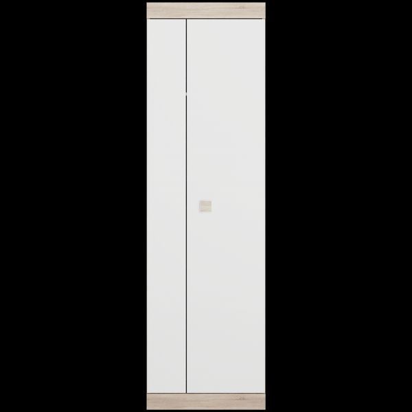 Небольшой шкаф для дома с вешалкой Дуб сонома/белый (60 см x 38 см x 205 см) | Эверест Соната-600 1241653691 фото