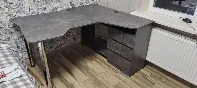 Кутовий геймерський комп'ютерний стіл Буст, робочий стіл для ігрового комп'ютера 1671259930 фото